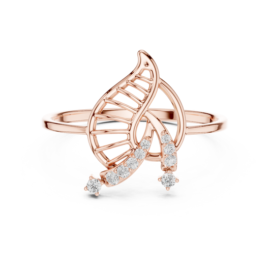 JÄGER JEWEL Helix Leaf Diamond Ring – JÄGER Metal