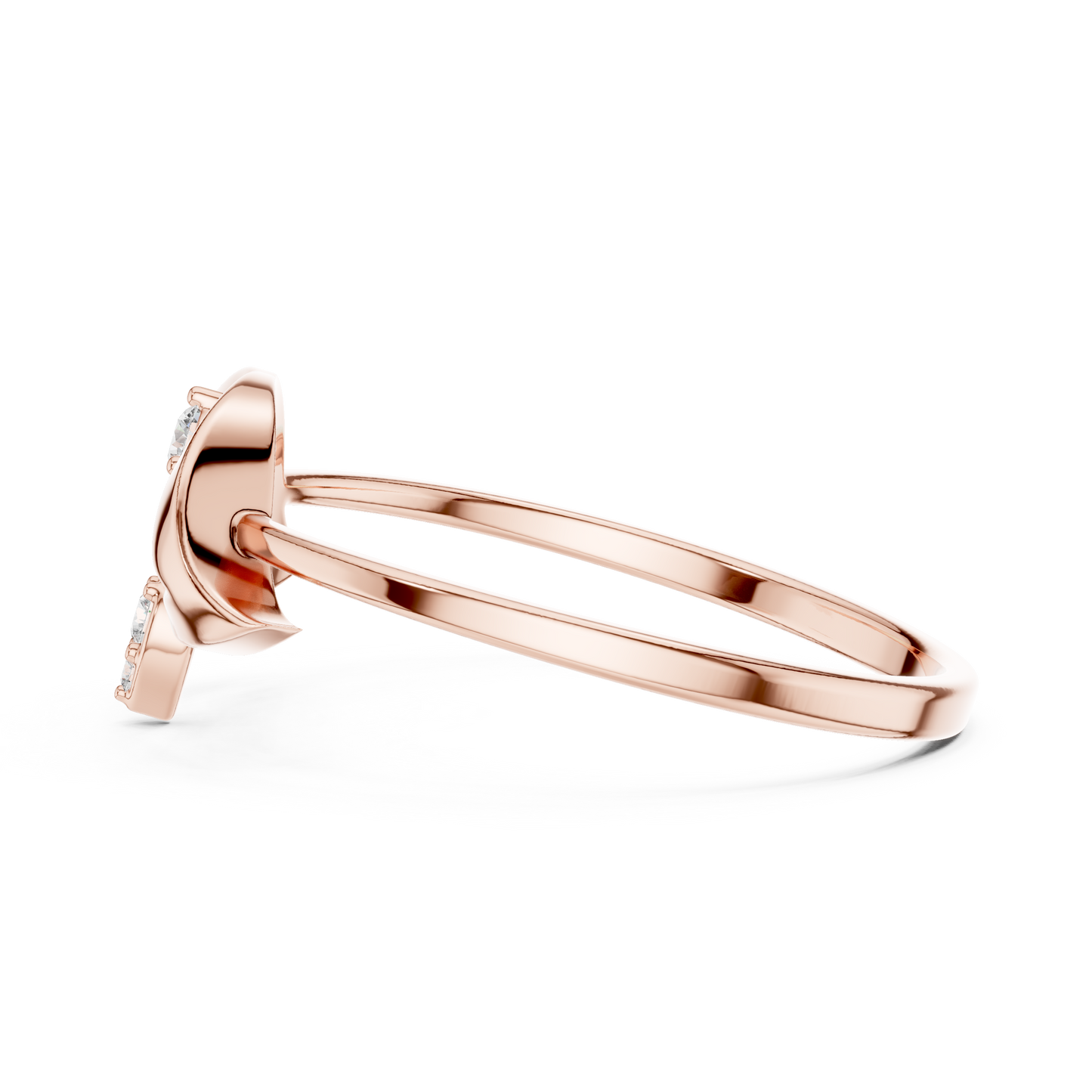JÄGER JEWEL Heart Arc Diamond Ring – JÄGER Metal