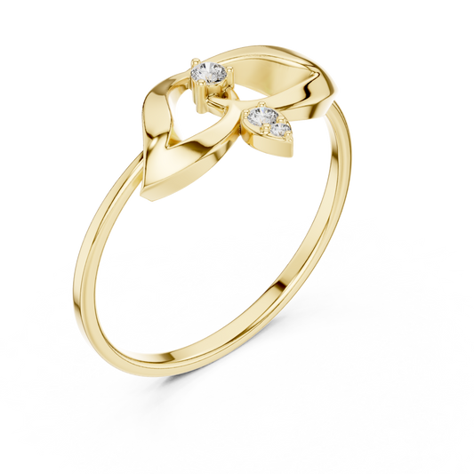 JÄGER JEWEL Heart Arc Diamond Ring – JÄGER Metal
