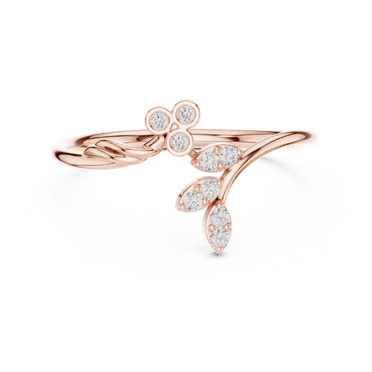JÄGER JEWEL Blossom Curve Diamond Ring – JÄGER Metal