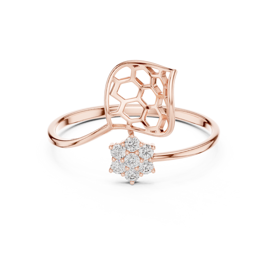 JÄGER JEWEL Honeycomb Bloom Diamond Ring – JÄGER Metal