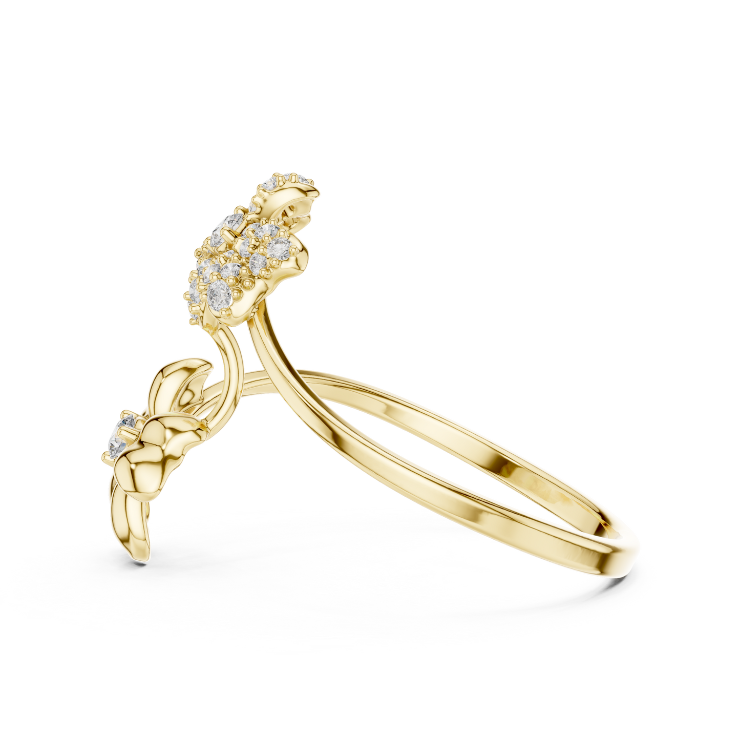 JÄGER JEWEL Blossom Dual Flower Diamond Ring – JÄGER Metal
