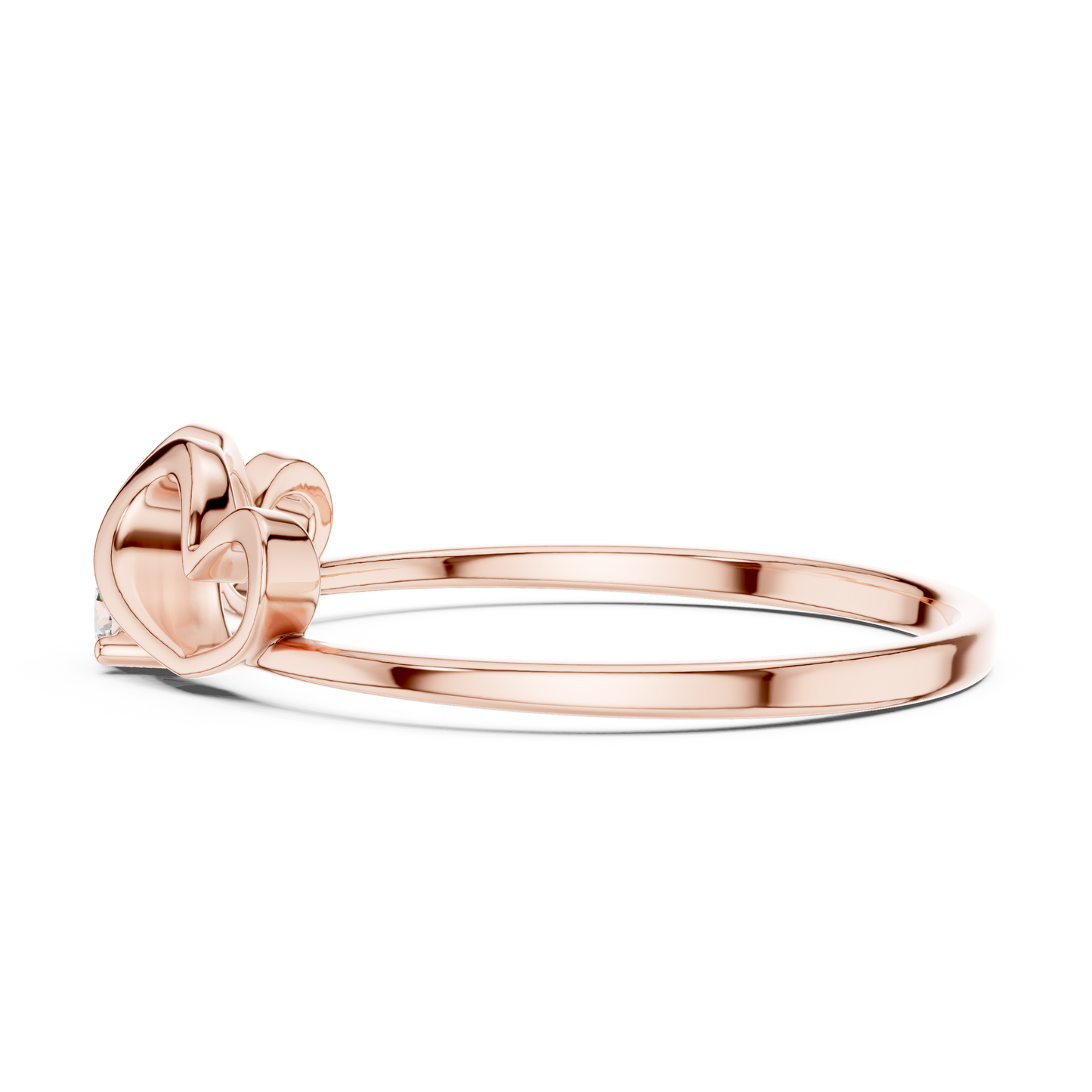 JÄGER JEWEL Twin Heart Solitaire Diamond Ring – JÄGER Metal