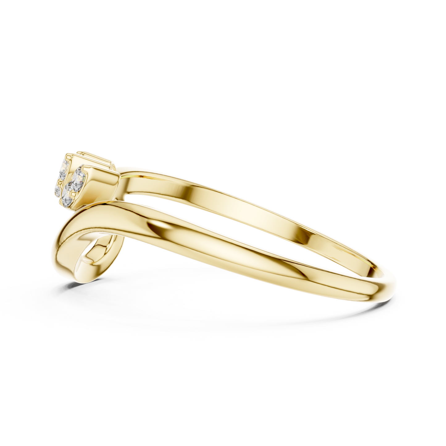 JÄGER JEWEL Triple Leaf Diamond Ring – JÄGER Metal