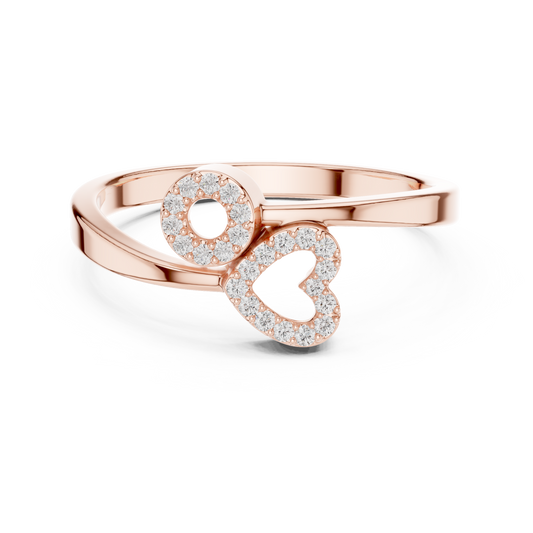 JÄGER JEWEL Dual Heart Diamond Ring – JÄGER Metal