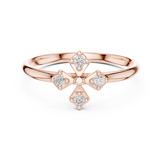 JÄGER JEWEL Celestial Cross Diamond Ring – JÄGER Metal