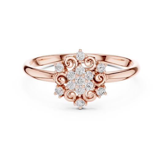 JÄGER JEWEL Ornate Bloom Diamond Ring – JÄGER Metal