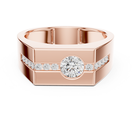 JÄGER JEWEL Linear Crest Diamond Ring – JÄGER Metal