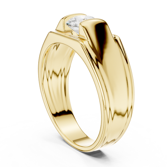 JÄGER JEWEL Sculpted Crest Solitaire Ring – JÄGER Metal
