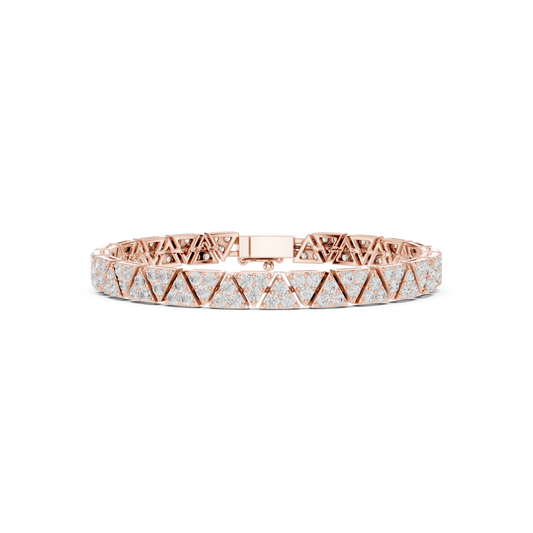 JÄGER JEWEL Vertex Luxe Geometric Diamond Bracelet – JÄGER Metal