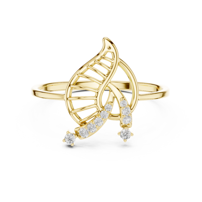 JÄGER JEWEL Helix Leaf Diamond Ring – JÄGER Metal