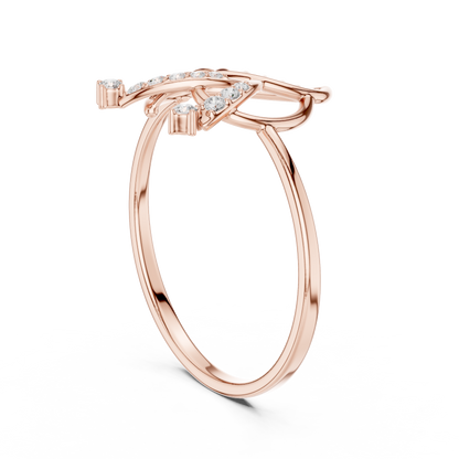 JÄGER JEWEL Helix Leaf Diamond Ring – JÄGER Metal