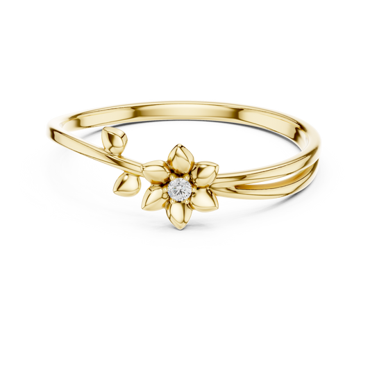 JÄGER JEWEL Petite Bloom Diamond Ring – JÄGER Metal