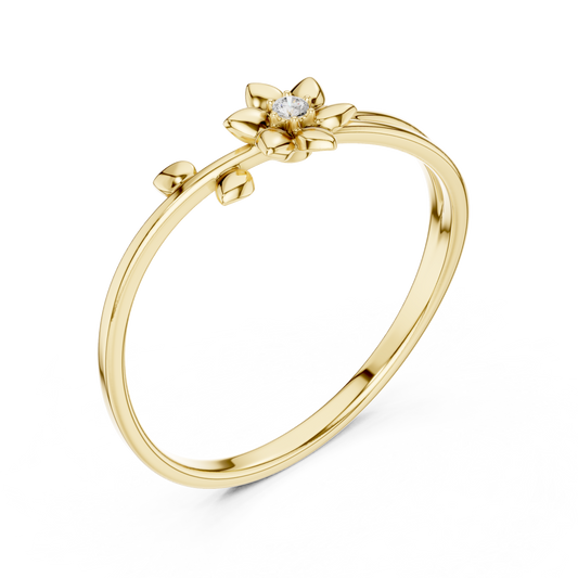 JÄGER JEWEL Petite Bloom Diamond Ring – JÄGER Metal
