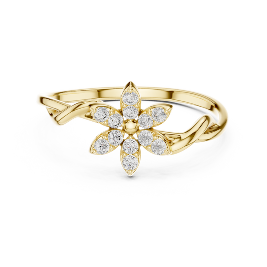 JÄGER JEWEL Rose Bloom Diamond Ring – JÄGER Metal