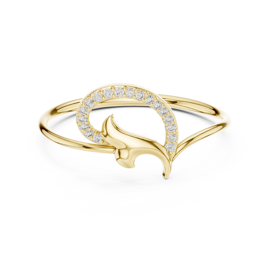 JÄGER JEWEL Crescent Flow Diamond Ring – JÄGER Metal