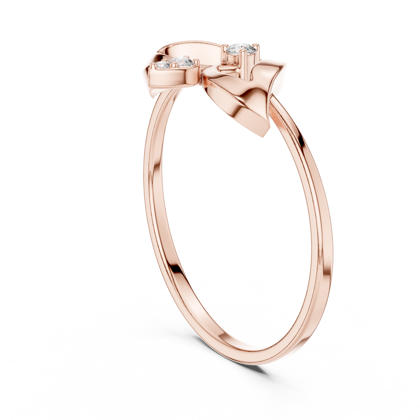 JÄGER JEWEL Heart Arc Diamond Ring – JÄGER Metal