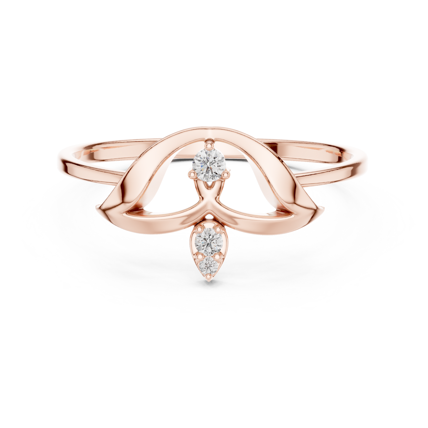 JÄGER JEWEL Heart Arc Diamond Ring – JÄGER Metal