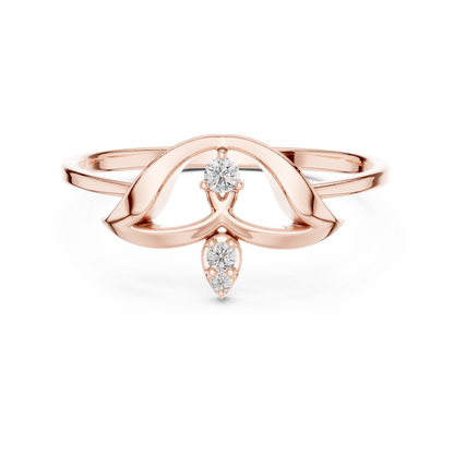JÄGER JEWEL Heart Arc Diamond Ring – JÄGER Metal