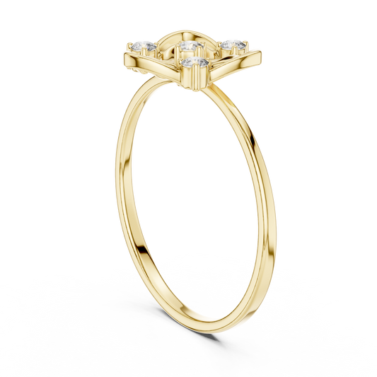 JÄGER JEWEL Crown Heart Diamond Ring – JÄGER Metal