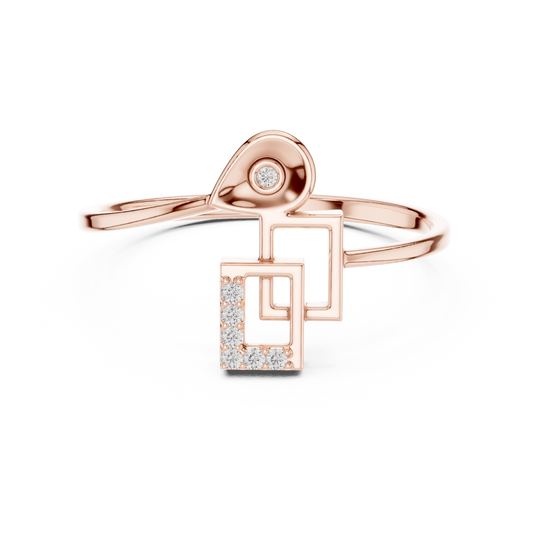 JÄGER JEWEL Modern Link Diamond Ring – JÄGER Metal