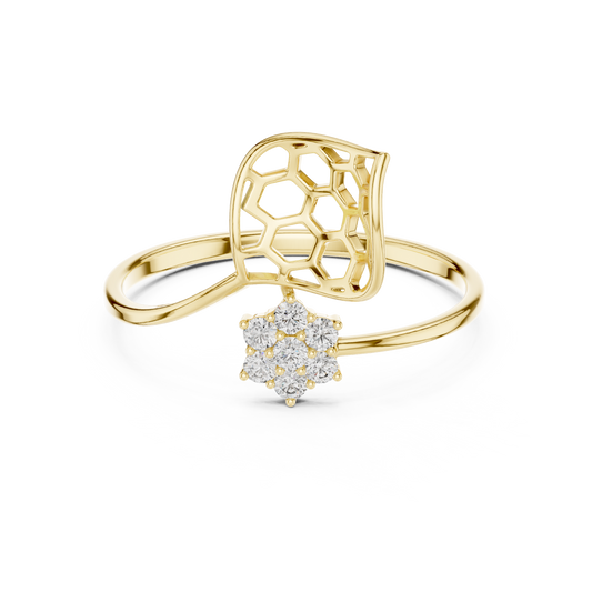 JÄGER JEWEL Honeycomb Bloom Diamond Ring – JÄGER Metal