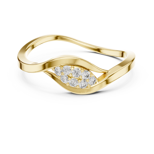 JÄGER JEWEL Serene Wave Diamond Ring – JÄGER Metal