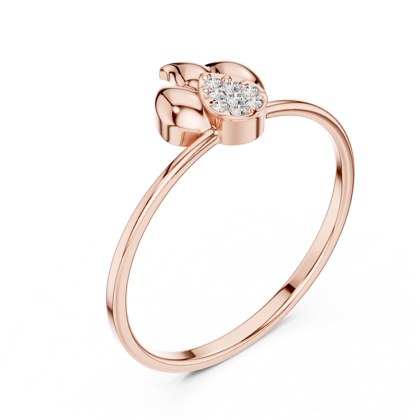 JÄGER JEWEL Lotus Flame Diamond Ring – JÄGER Metal