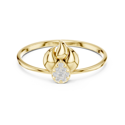 JÄGER JEWEL Lotus Flame Diamond Ring – JÄGER Metal