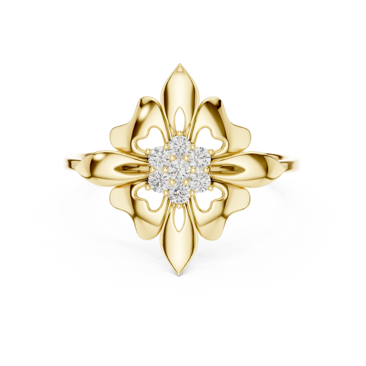 JÄGER JEWEL Radiant Bloom Diamond Ring – JÄGER Metal