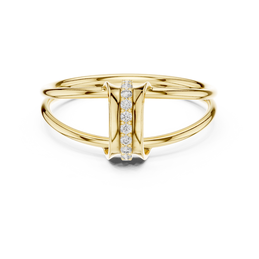 JÄGER JEWEL Linear Grace Diamond Ring – JÄGER Metal