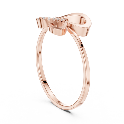 JÄGER JEWEL Golden Loop Diamond Ring – JÄGER Metal