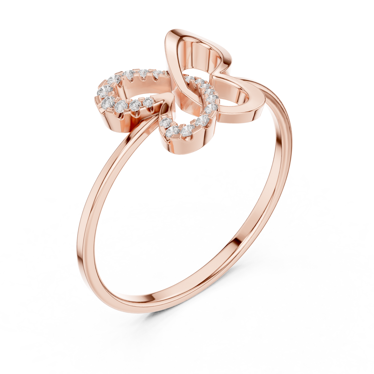 JÄGER JEWEL Golden Loop Diamond Ring – JÄGER Metal