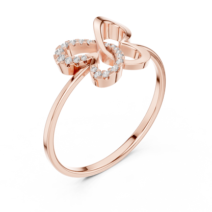 JÄGER JEWEL Golden Loop Diamond Ring – JÄGER Metal