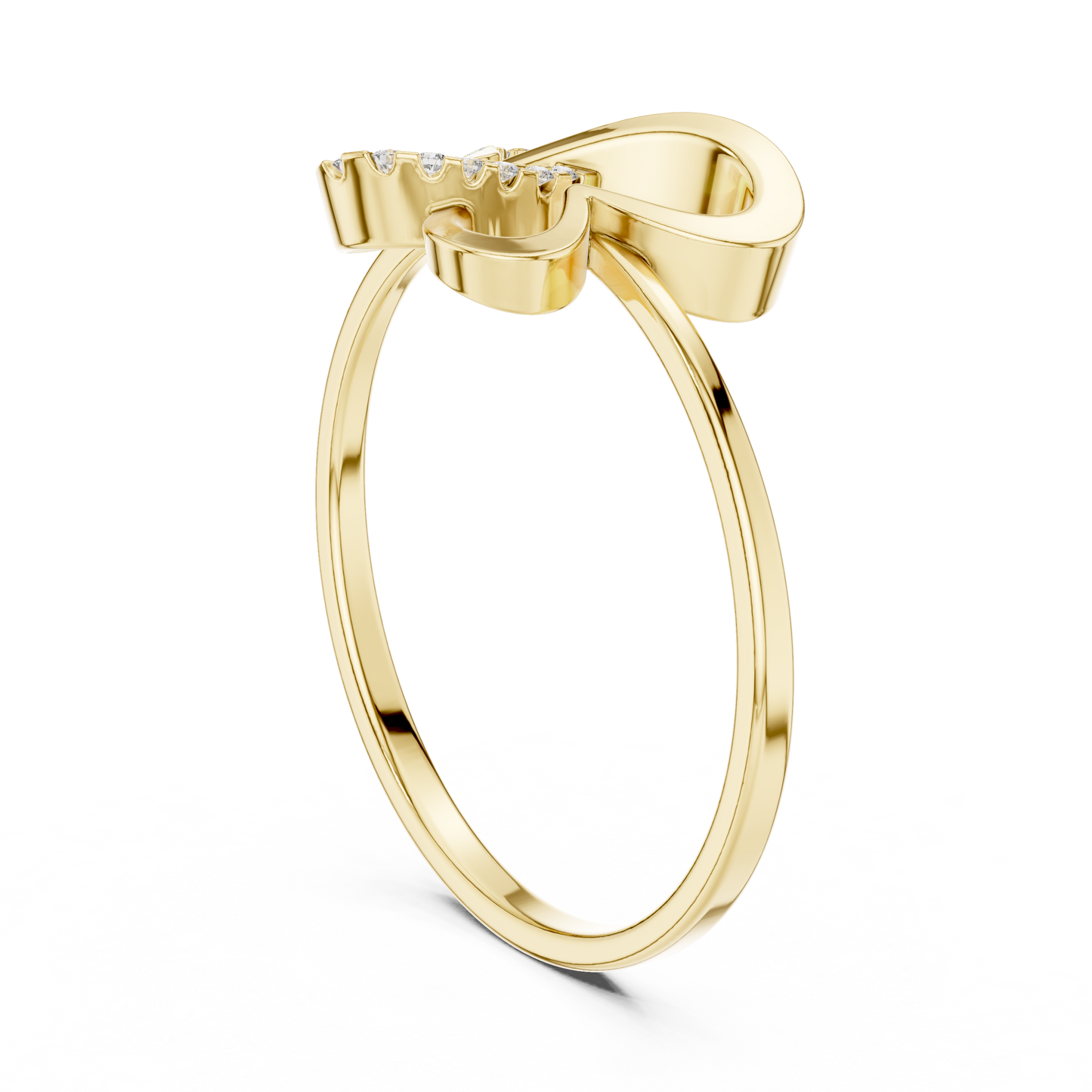 JÄGER JEWEL Golden Loop Diamond Ring – JÄGER Metal