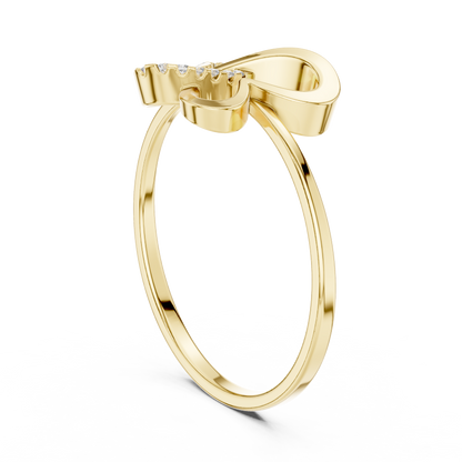 JÄGER JEWEL Golden Loop Diamond Ring – JÄGER Metal