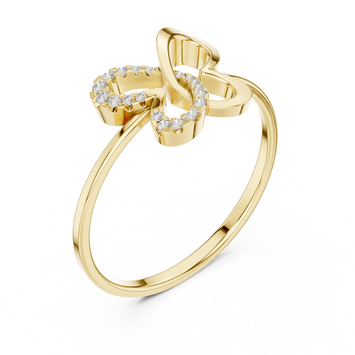 JÄGER JEWEL Golden Loop Diamond Ring – JÄGER Metal