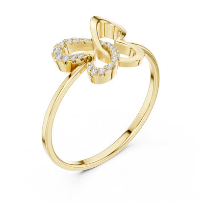 JÄGER JEWEL Golden Loop Diamond Ring – JÄGER Metal