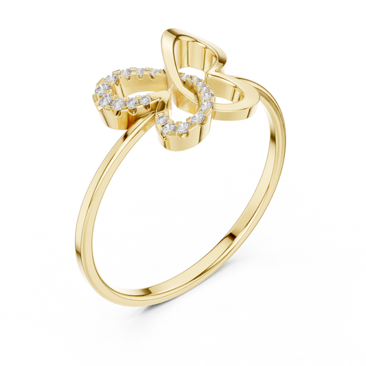 JÄGER JEWEL Golden Loop Diamond Ring – JÄGER Metal