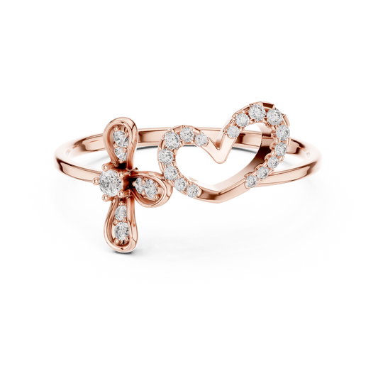 JÄGER JEWEL Eternal Faith Heart Diamond Ring – JÄGER Metal