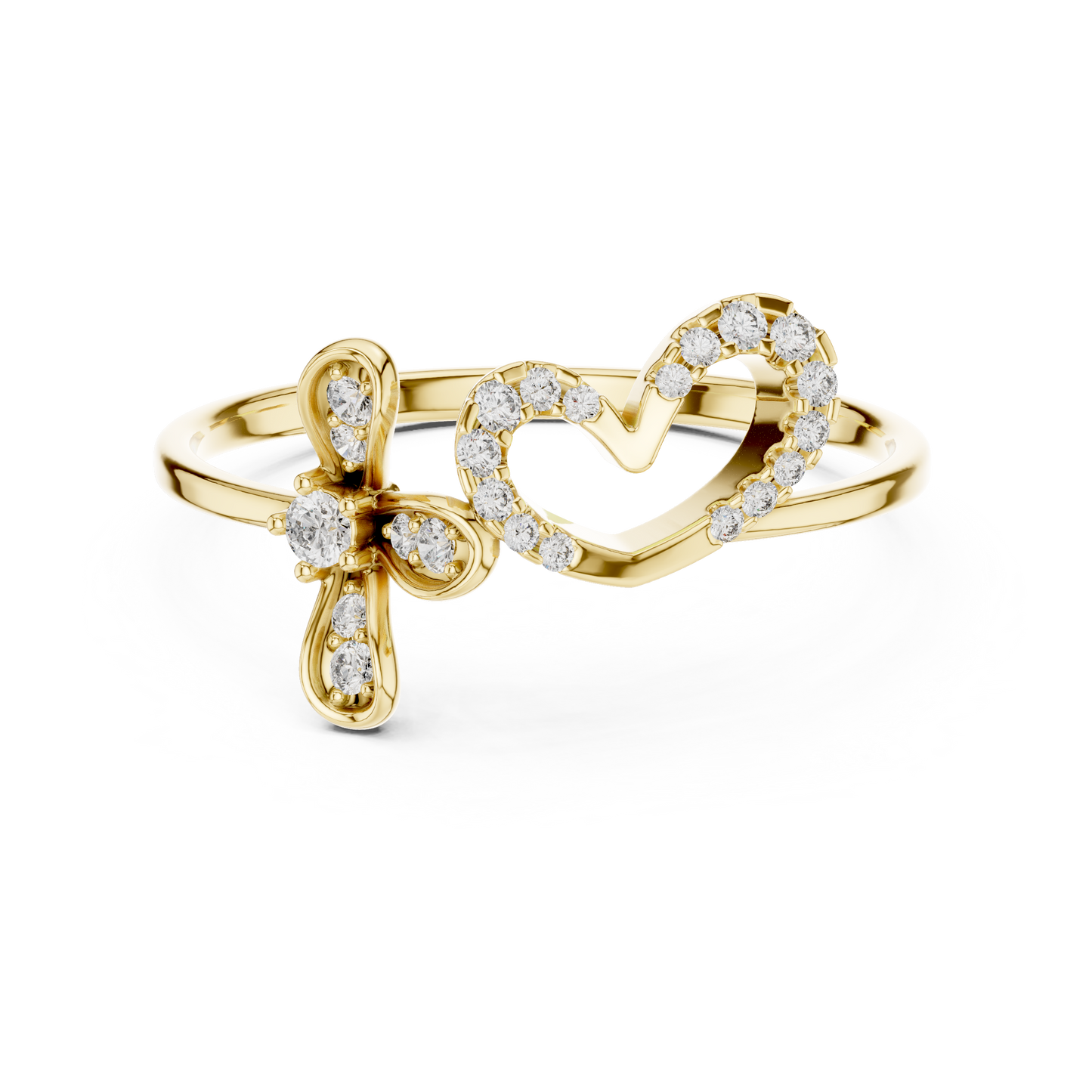 JÄGER JEWEL Eternal Faith Heart Diamond Ring – JÄGER Metal