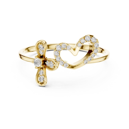 JÄGER JEWEL Eternal Faith Heart Diamond Ring – JÄGER Metal