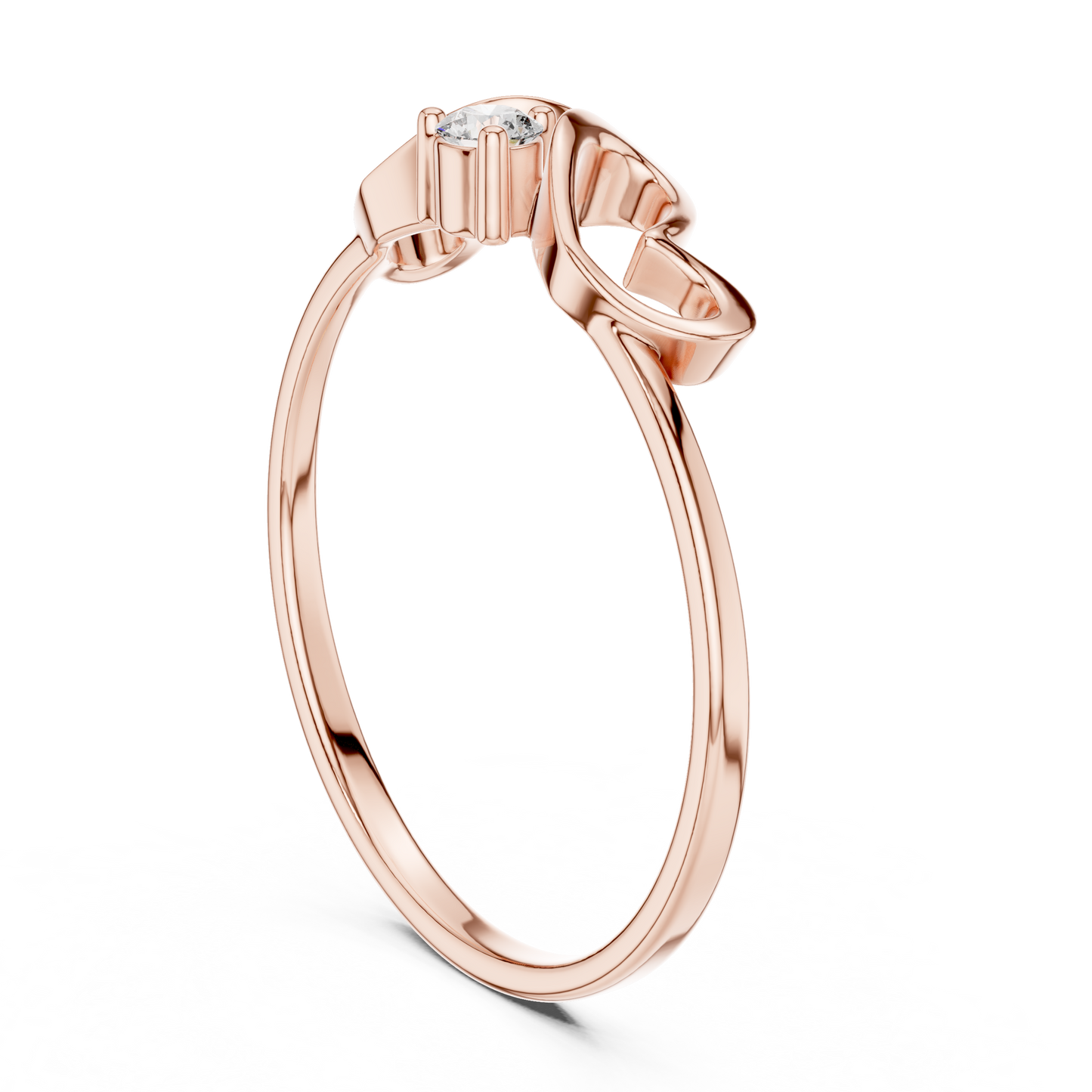 JÄGER JEWEL Twin Heart Solitaire Diamond Ring – JÄGER Metal