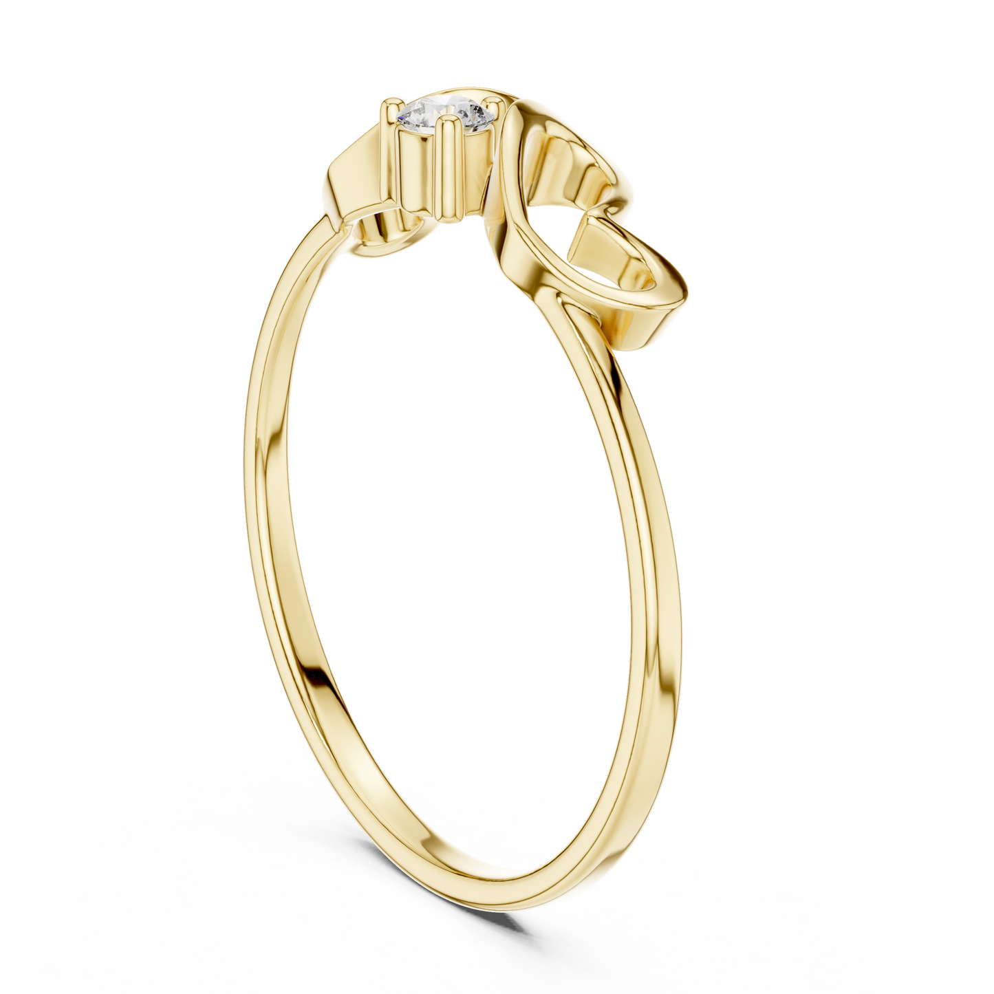 JÄGER JEWEL Twin Heart Solitaire Diamond Ring – JÄGER Metal