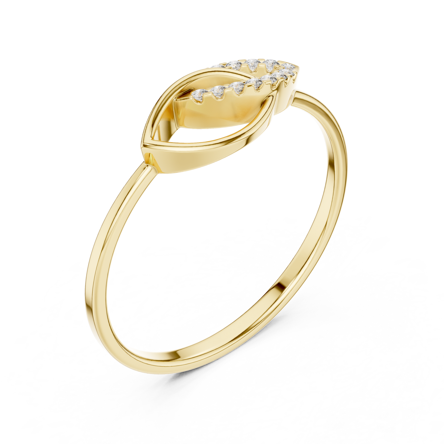 JÄGER JEWEL Leaf Grace Diamond Ring – JÄGER Metal