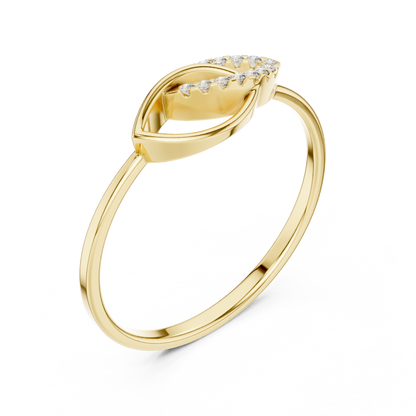 JÄGER JEWEL Leaf Grace Diamond Ring – JÄGER Metal