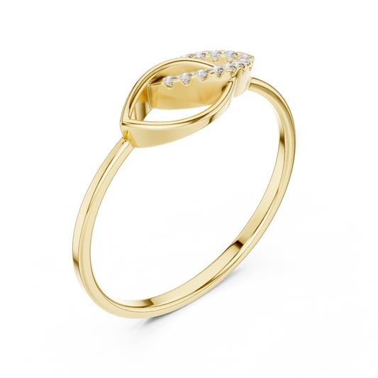 JÄGER JEWEL Leaf Grace Diamond Ring – JÄGER Metal