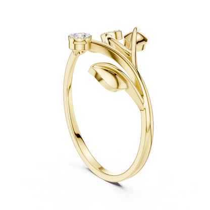 JÄGER JEWEL Petal Drift Diamond Ring – JÄGER Metal