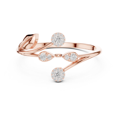 JÄGER JEWEL Twin Petal Flow Diamond Ring – JÄGER Metal
