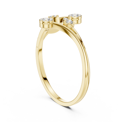 JÄGER JEWEL Twin Petal Flow Diamond Ring – JÄGER Metal